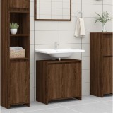 Gossi dulap de baie, stejar maro, 60x33x61 cm, lemn prelucrat