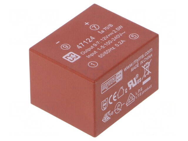 Convertor AC/DC 2.5W 12VDC
