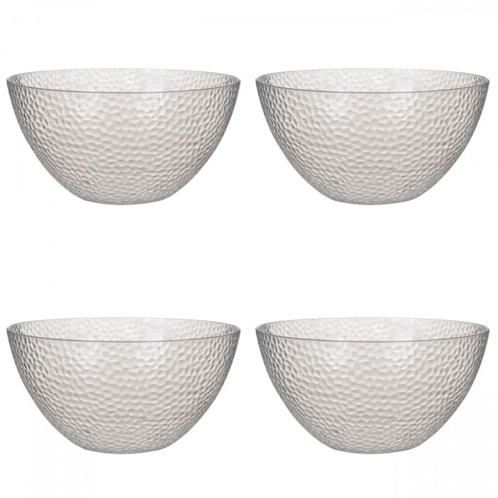 Set boluri, 4 piese, 4 l, Plastic, Transparent