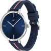 Ceas Dama Tommy Hilfiger Alexa 1782154, Analogic, Curea Cauciuc Bleumarin, Cadran Argintiu