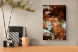 Tablou Canvas Frunze arămii &icirc;n prag de iarnă Textură Natură Detaliu, 26 x 39 cm, CMCLASS