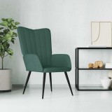 VidaXL Scaun de relaxare, verde &icirc;nchis, catifea 327679
