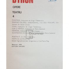 Byron - Opere, vol. 4 - Teatru (editia 1990)
