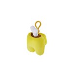 Jucarie de plus cu breloc, Among Us Seria 2, Galben, Inaltime 13 cm