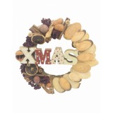 Coronita Craciun Eventissimi, 30 cm, Lemn si Potpourri