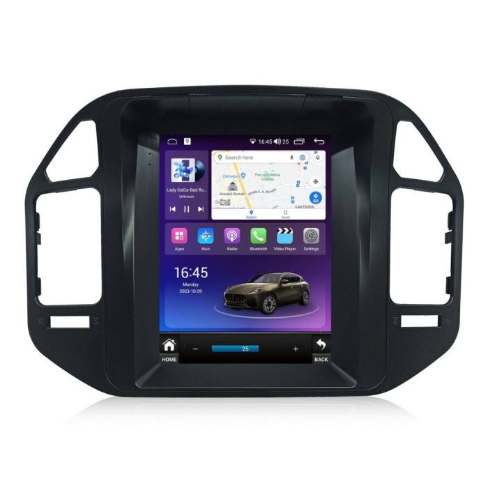 Navigatie dedicata cu Android tip tesla Mitsubishi Pajero III 2001 - 2006, 8GB