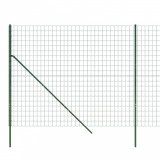 Gard plasa de sarma, verde, 2x25 m, otel galvanizat GartenMobel Dekor, vidaXL