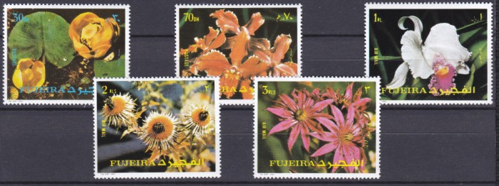 DB1 Flora Flori Fujeira Nuferi etc. 5 v. MNH
