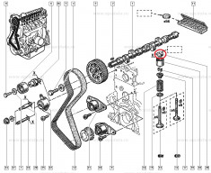 Piese fixare supape admisie evacuare Renault Laguna, R21, R19, Original 7700722526 , 3.8 mm foto