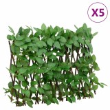 Cumpara ieftin Spalier iedera artificiala extensibil, 5 buc., verde, 180x30 cm