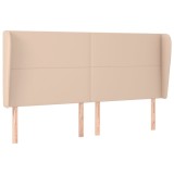 Cumpara ieftin Tablie pat cu aripioare cappuccino 163x23x118/128 cm piele eco