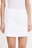 Lacoste fustă culoarea alb, mini, evazați, JF8571