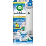 Air Wick Active Fresh Linen &amp; White Orchid odorizant de aer automat cu re&icirc;ncărcare 228 ml
