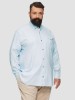 Camasa barbati big sizes, cu maneca lunga si imprimeu in carouri, Regular fit, Albastru deschis, 2XL, 3XL