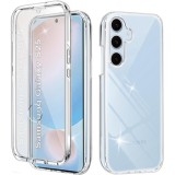 Husa 360 ALC Mobile, compatibila cu Samsung Galaxy S25, V2 Transparent fata+spate