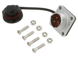 Soclu WF16 Tată 3PIN IP67 10A Aurit 500V 2mm2
