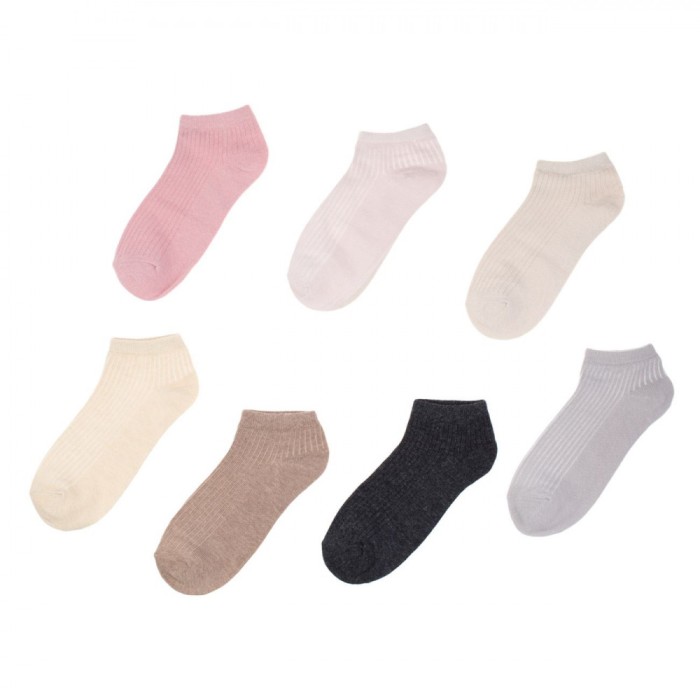 Set șosete Scurte Damă, 7 Perechi, Multicolor