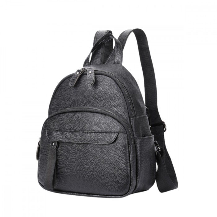 Rucsac dama, BUSY LDY&amp;GTM&reg; Grace, piele naturala, negru