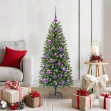 VidaXL Brad de Crăciun artificial cu 150 LED Verde 120 cm PE și PVC 3397334