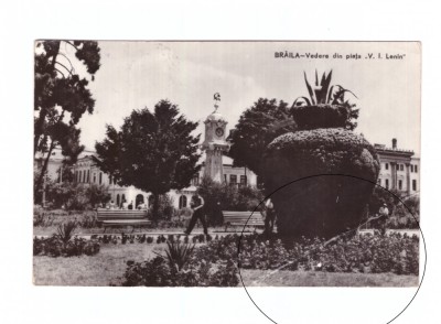 CP Braila - Vedere din piata V.I. Lenin, RPR, circulata 1963, stare buna foto