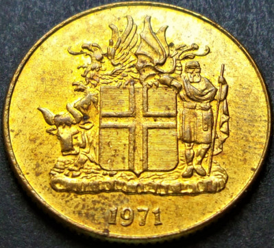 Moneda 1 KRONA / COROANA - ISLANDA, anul 1971 * cod 1516 B = A.UNC LUCIU BATERE foto