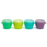 Set 4 recipiente silicon Snap&amp;amp;Go, 177 ml, Melii