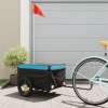 Remorca pentru biciclete, negru si albastru, 30 kg, fier GartenMobel Dekor, vidaXL