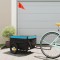 vidaXL Remorcă pentru biciclete, negru și albastru, 30 kg, fier 94079