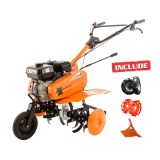 Cumpara ieftin Motosapa Ruris DAC 7000 Bonus Roti Cauciuc+ Roti Metalice 300 Fara manicot+ Rarita ajustabila