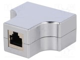 Splitter ecranat RJ45 LOGILINK - 1 x RJ45 soclu la 2 x RJ45 soclu