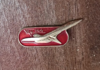 QW9 N7 19 - Insigna tematica aviatie - TU 144 foto