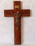Cruce de perete, Crucifix antic, Isus metal, 40x23,1cm