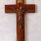 Cruce de perete, Crucifix antic, Isus metal, 40x23,1cm