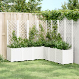 Jardiniera de gradina cu spalier, alb, 160x160x140 cm PP GartenMobel Dekor, vidaXL