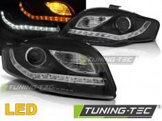 Faruri Audi A4 B7 11.04-03.08 DAYLIGHT LED IND. Negru foto