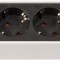 Prelungitor Brennenstuhl Ecolor 4 prize, 1.5m H05VV-F 3G1,5 Alb Negru