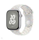 Cumpara ieftin Curea sport cu orificii, THD, compatibila Apple Watch 46 mm seria 10, Apple Watch SE 44 mm, alba