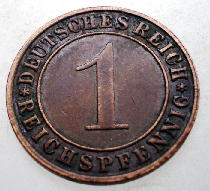 B.319 GERMANIA WEIMAR 1 REICHSPFENNIG 1936 A