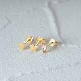 Cumpara ieftin Set Cercei Minimalisti din Argint 925 Placati cu Aur - Mix Shape Studs