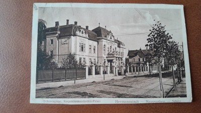 Carte postala, Sibiu, Palatul corpului de comanda, 1919 foto