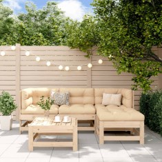 vidaXL Set mobilier relaxare de gradina 5 piese lemn masiv de pin foto