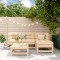 vidaXL Set mobilier relaxare de gradina 5 piese lemn masiv de pin
