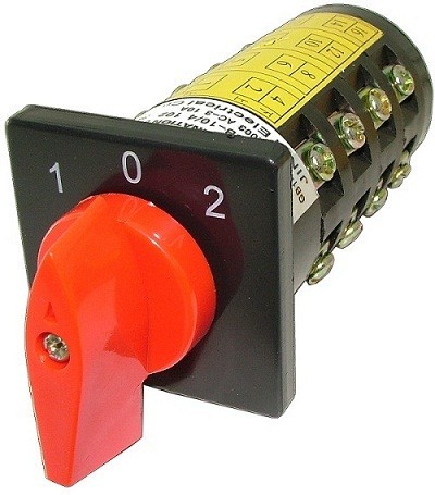 Comutator cu came, 3 pozitii, ON-OFF-ON, 10A, 380V - 125027
