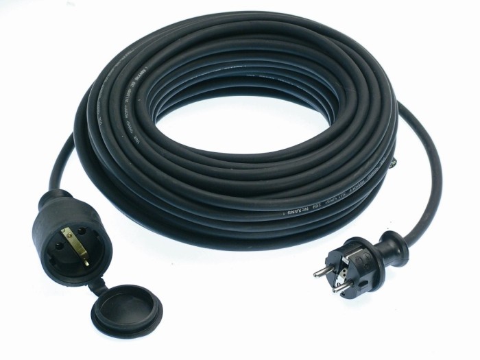 Prelungitor cauciuc cu fisa si cupla 60310, 10 m, H05RR-F 3 x 1.5 mmp