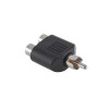 Adaptor rca tata-2xrca mama