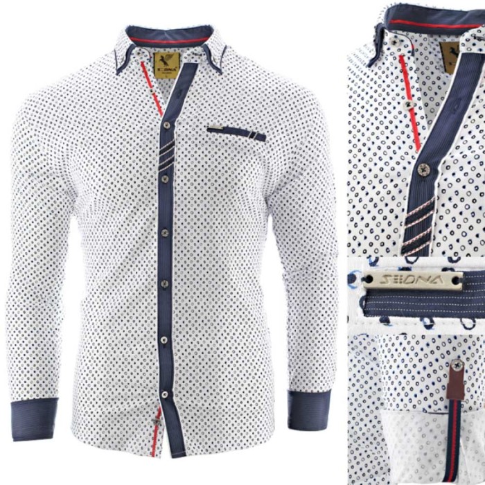 Camasa pentru barbati, flex fit, alba, casual, cu guler - sedna zenith II Camasa pentru barbati, flex fit, alba, casual, cu guler - sedna zenith II