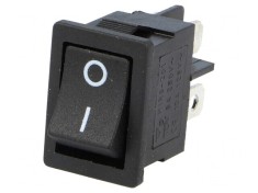 &Icirc;ntrerupător Balansier DPST Negru ON-OFF 3A 250V