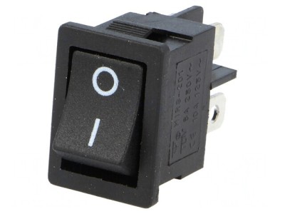 &amp;Icirc;ntrerupător Balansier DPST Negru ON-OFF 3A 250V foto