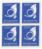 *Romania, lot 865 cu 4 viniete nationale, bloc de 4, 1958, MNH