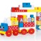 Cuburi de construit din plastic - 50 piese